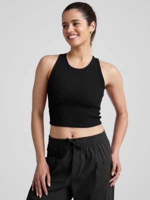 Refocus Ribbed Cropped Tank