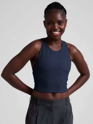 Refocus Ribbed Cropped Tank