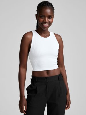 Refocus Ribbed Cropped Tank