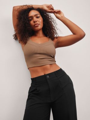 Impulse Ribbed Cropped Tank