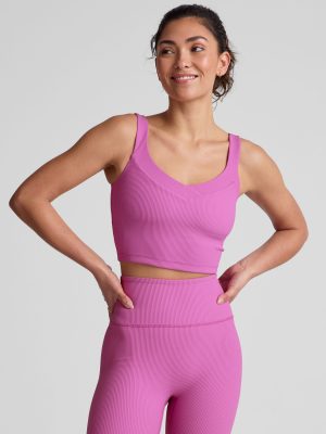Impulse Ribbed Cropped Tank