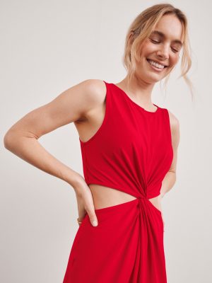 Around The World Front Twist Dress