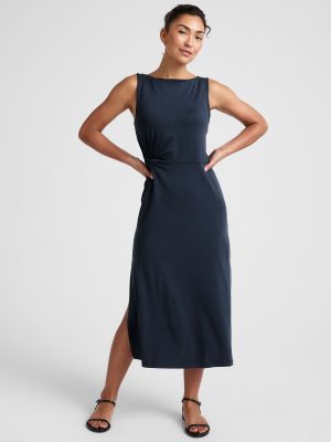 Rotation Side Twist Midi Dress