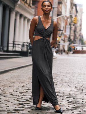 Maxi Around The World Front Twist Dress