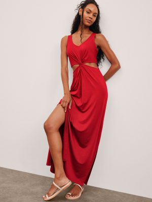 Maxi Around The World Front Twist Dress