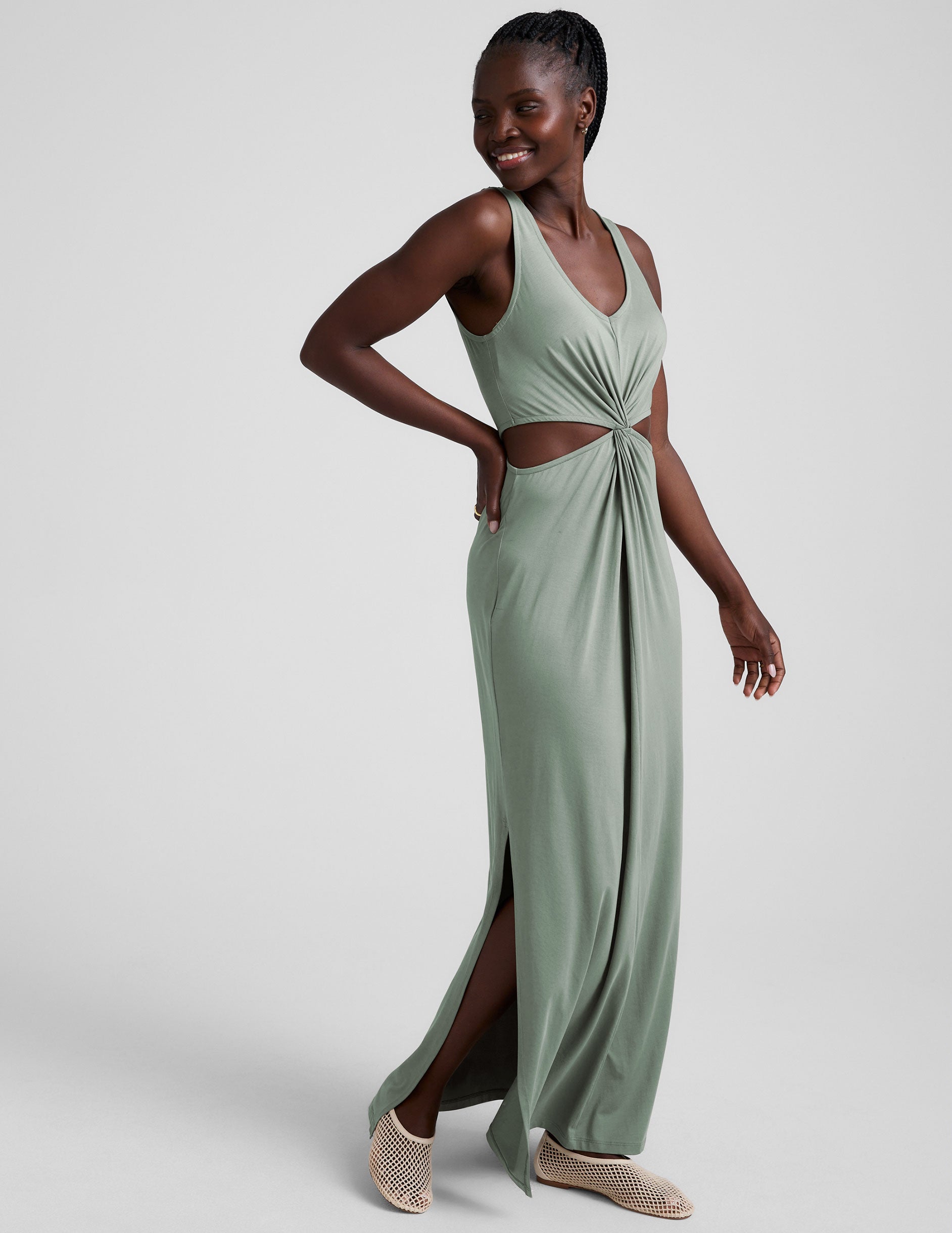 Maxi Around The World Front Twist Dress - Image 4