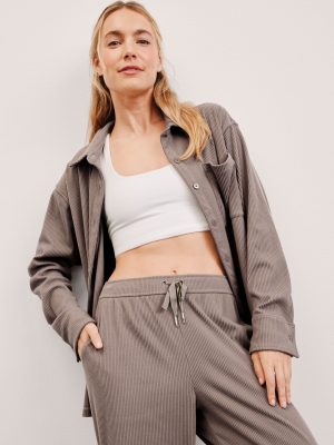 Breathe Easy Comfort Cord Button Up