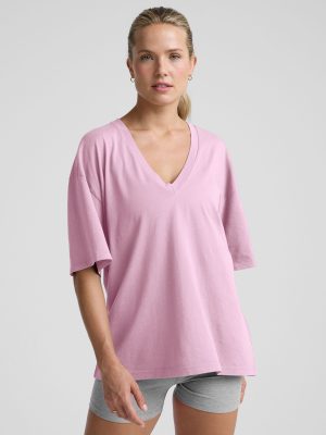 Oversized V-neck Cotton Tee