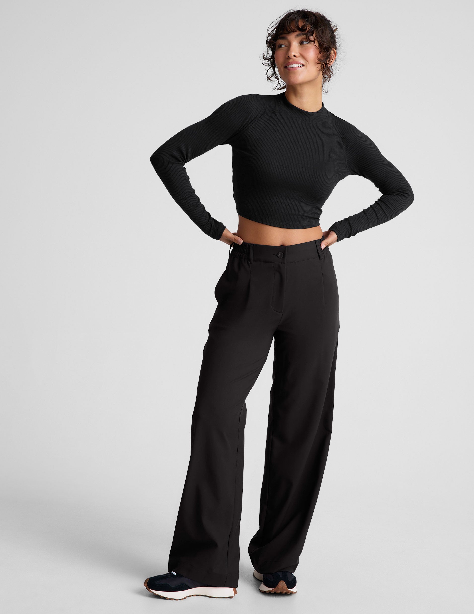 Contours Mock Neck Cropped Top - Image 4