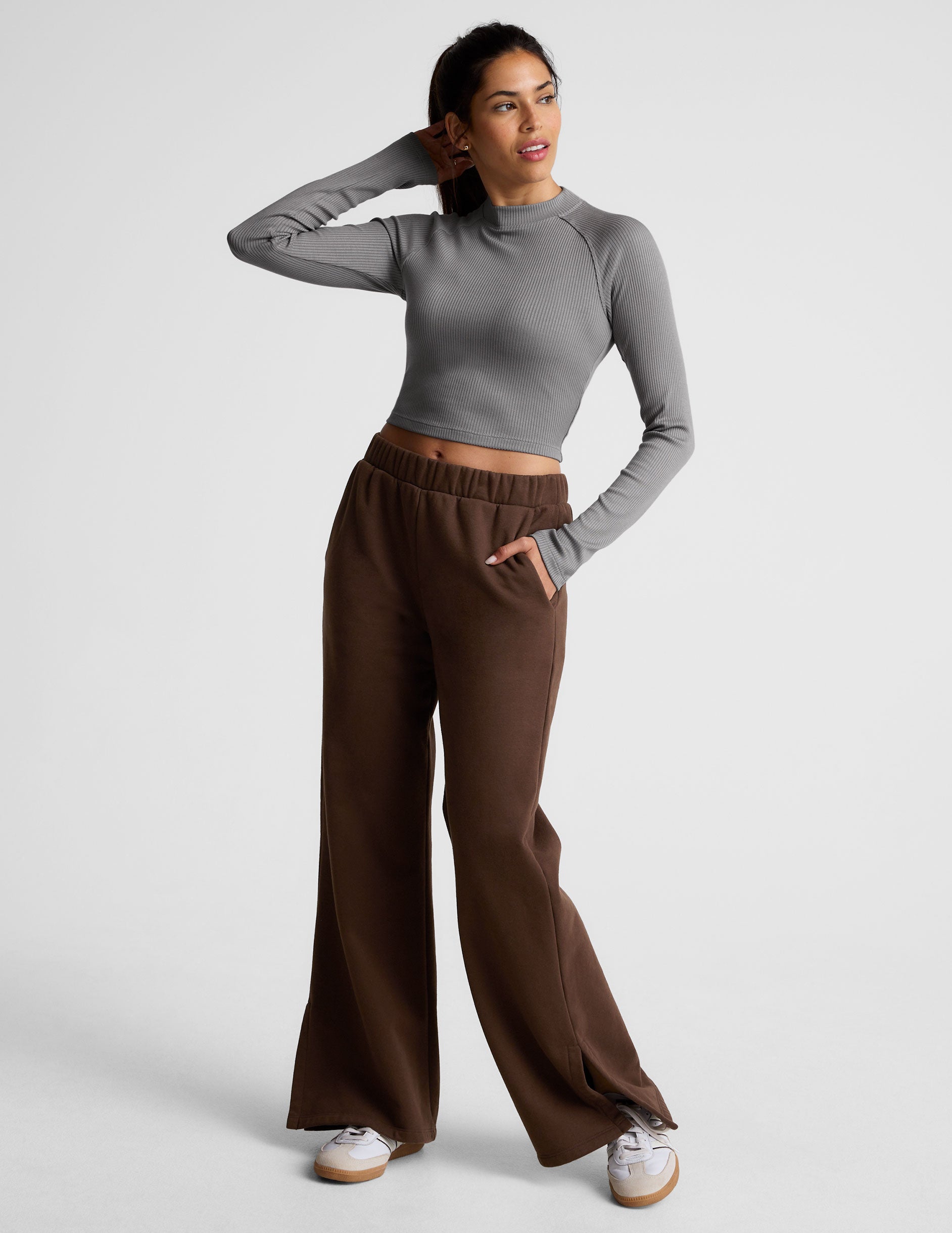 Contours Mock Neck Cropped Top - Image 4