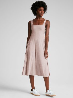 Featherweight At The Ready Square Neck Dress