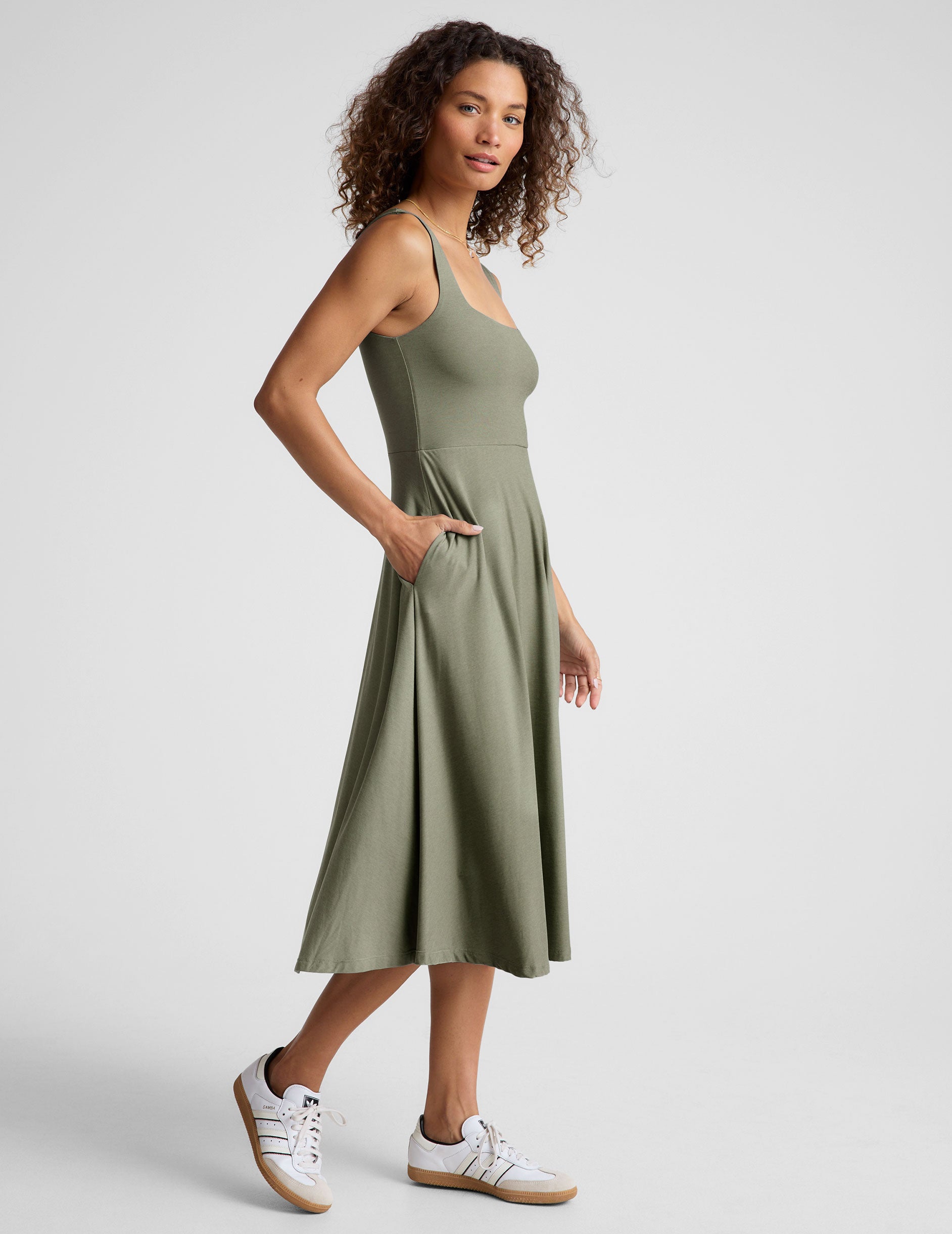 Featherweight At The Ready Square Neck Dress - Image 2