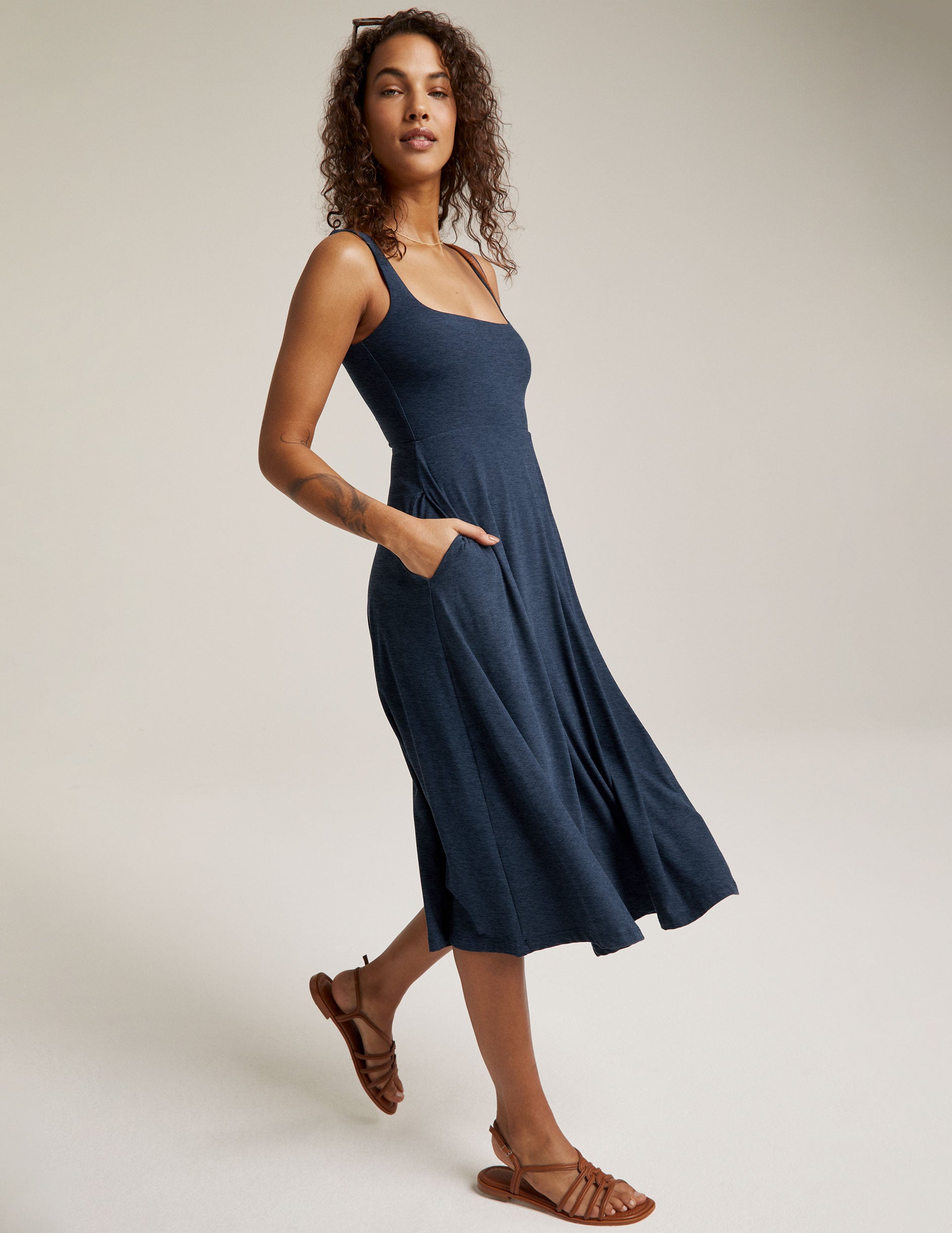Featherweight At The Ready Square Neck Dress - Image 2