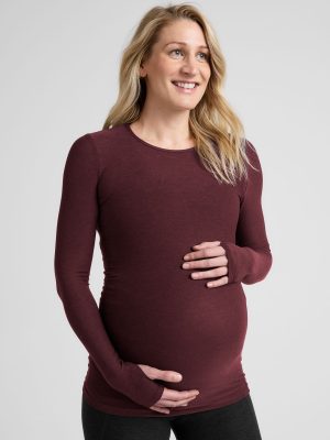 Featherweight Count On Me Maternity Crew Pullover