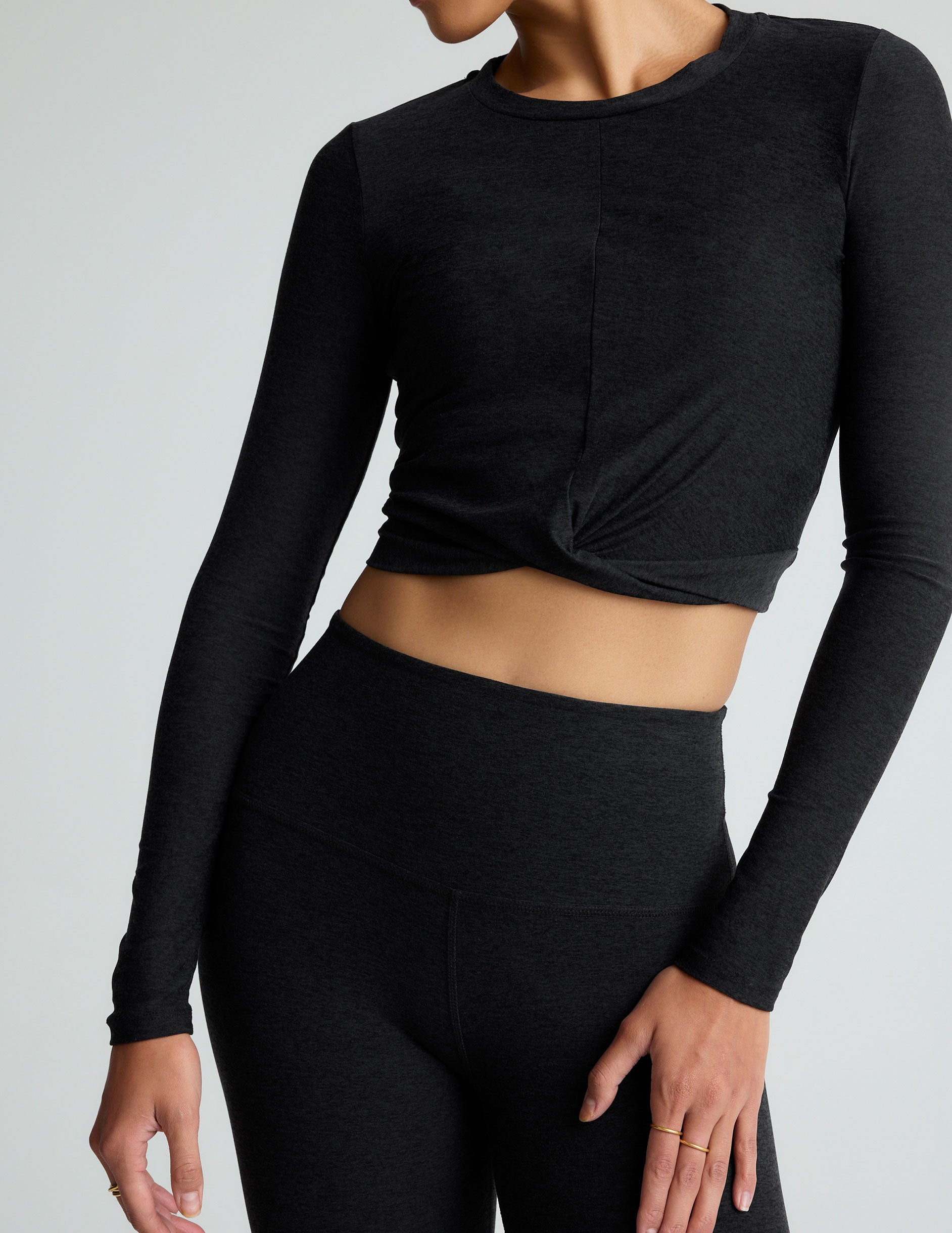 Featherweight Center Stage Cropped Long Sleeve Pullover - Image 4
