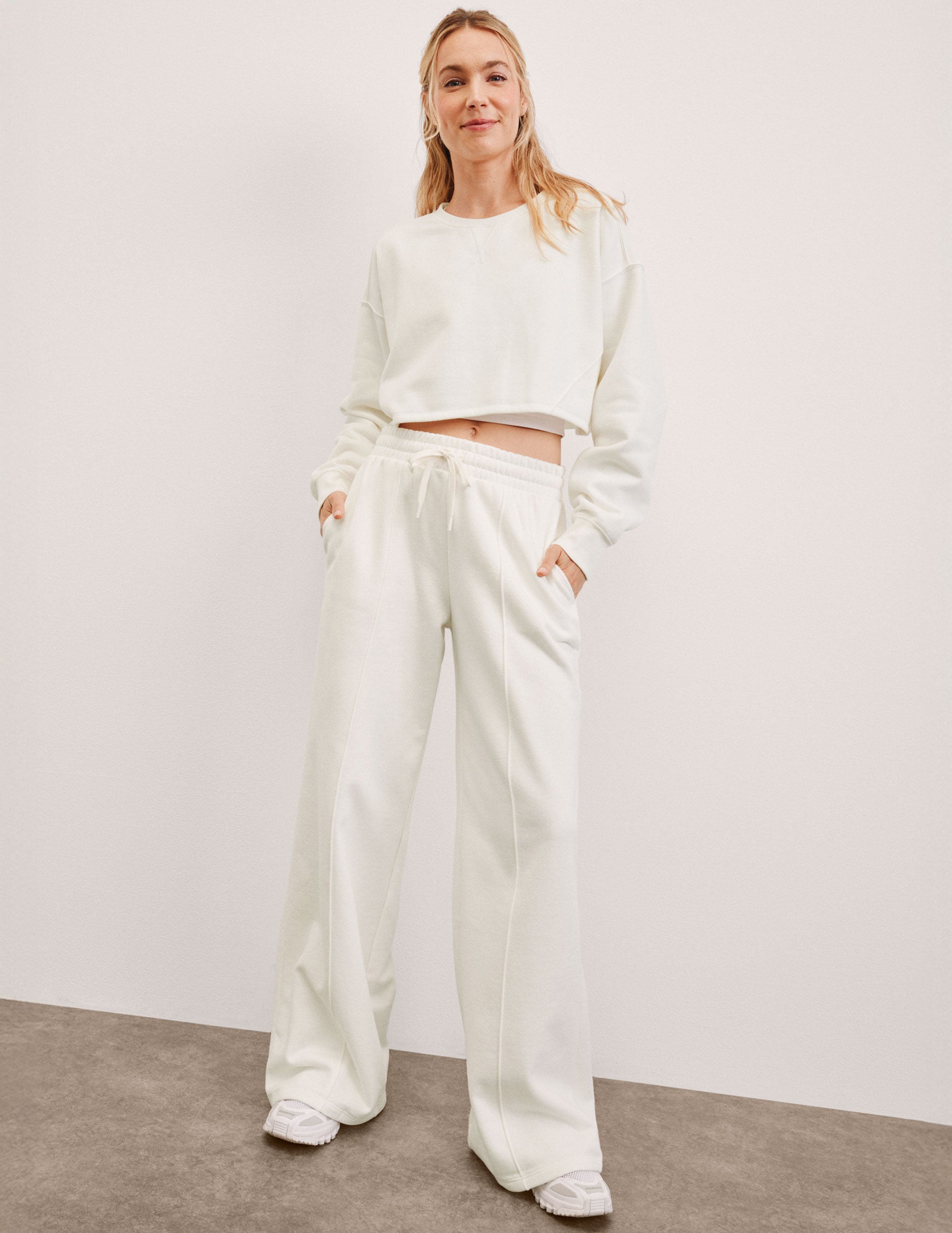 LuxeFleece Pintuck Wide Leg Pant - Image 3