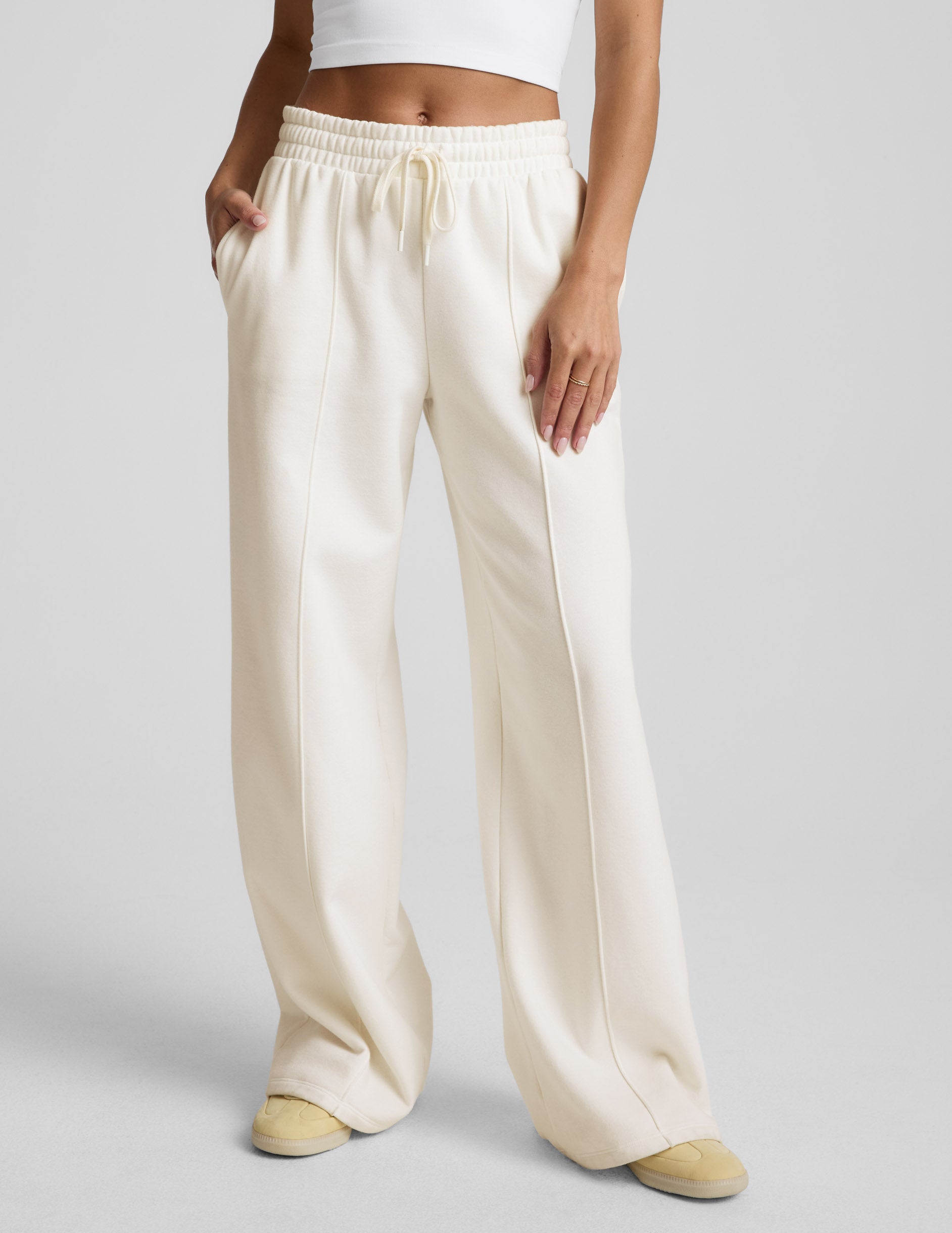 LuxeFleece Pintuck Wide Leg Pant - Image 2