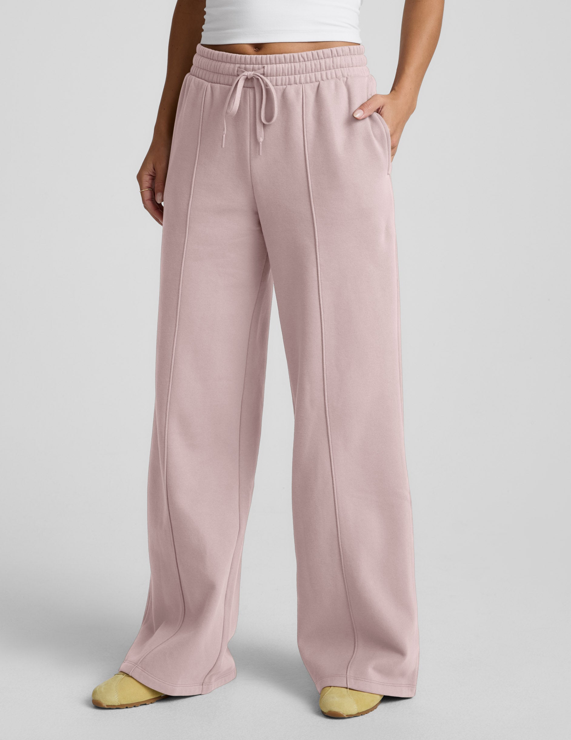 LuxeFleece Pintuck Wide Leg Pant - Image 2