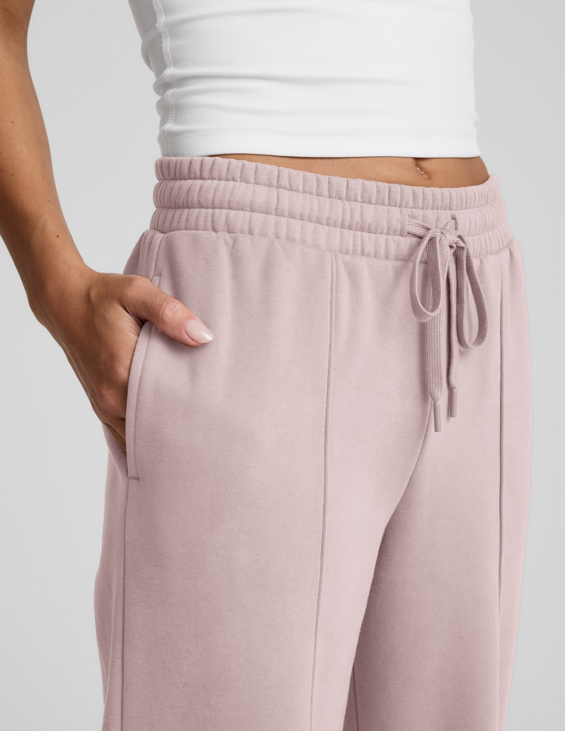 LuxeFleece Pintuck Wide Leg Pant - Image 3
