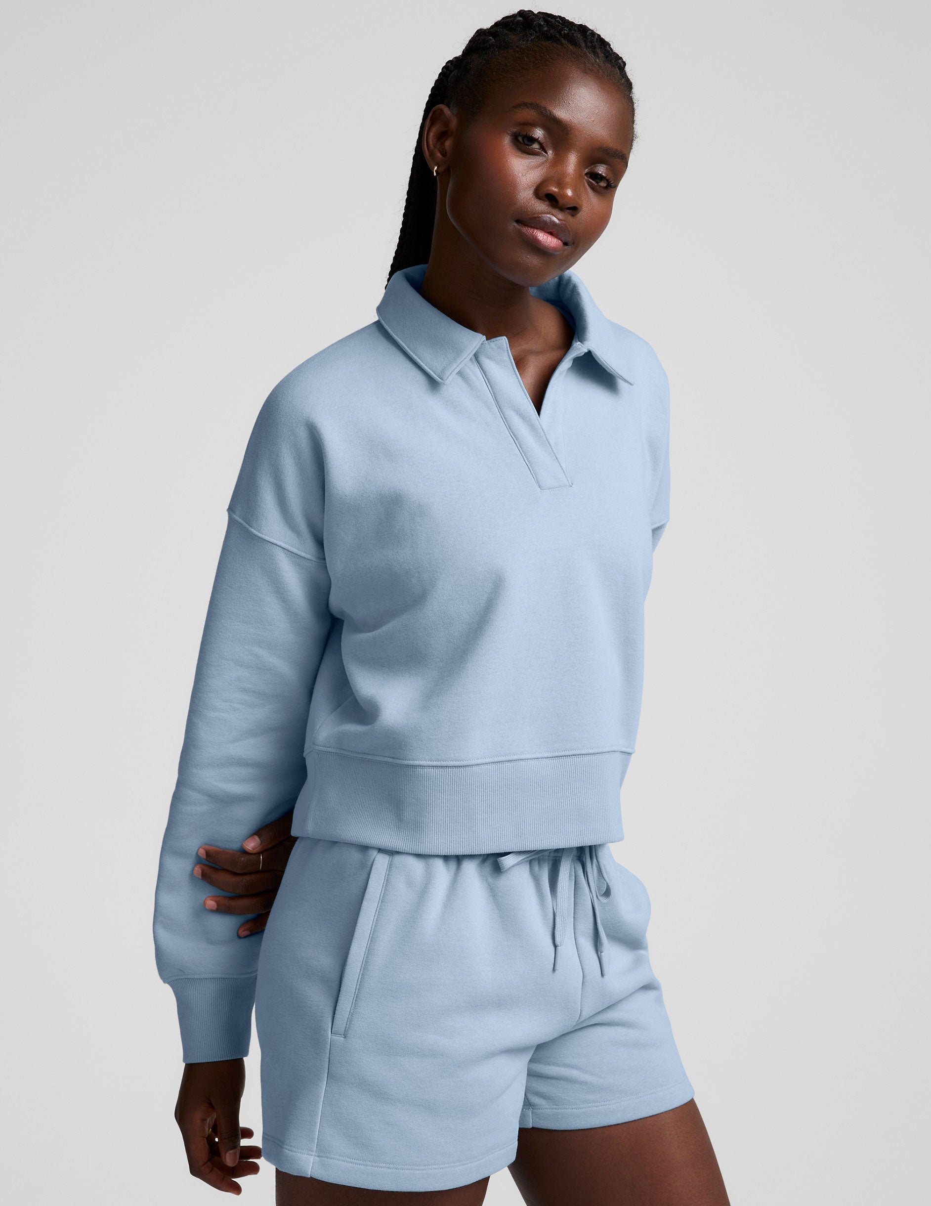 LuxeFleece Collared Sweatshirt - Image 2