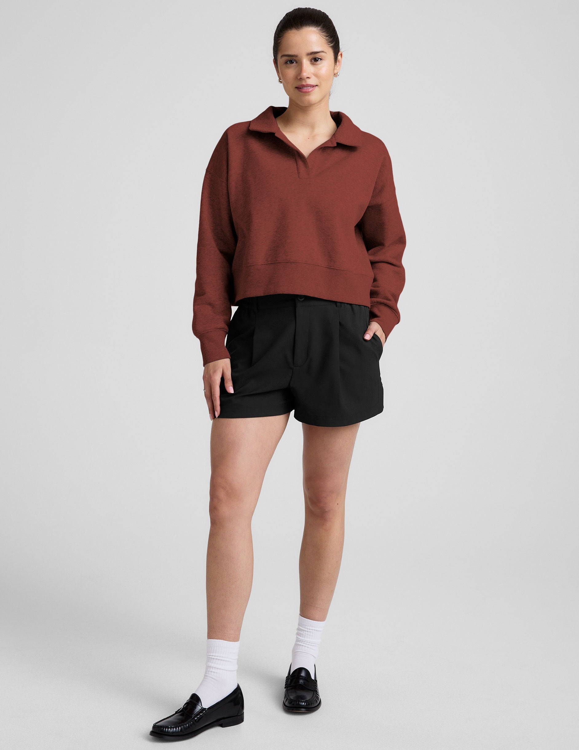 LuxeFleece Collared Sweatshirt