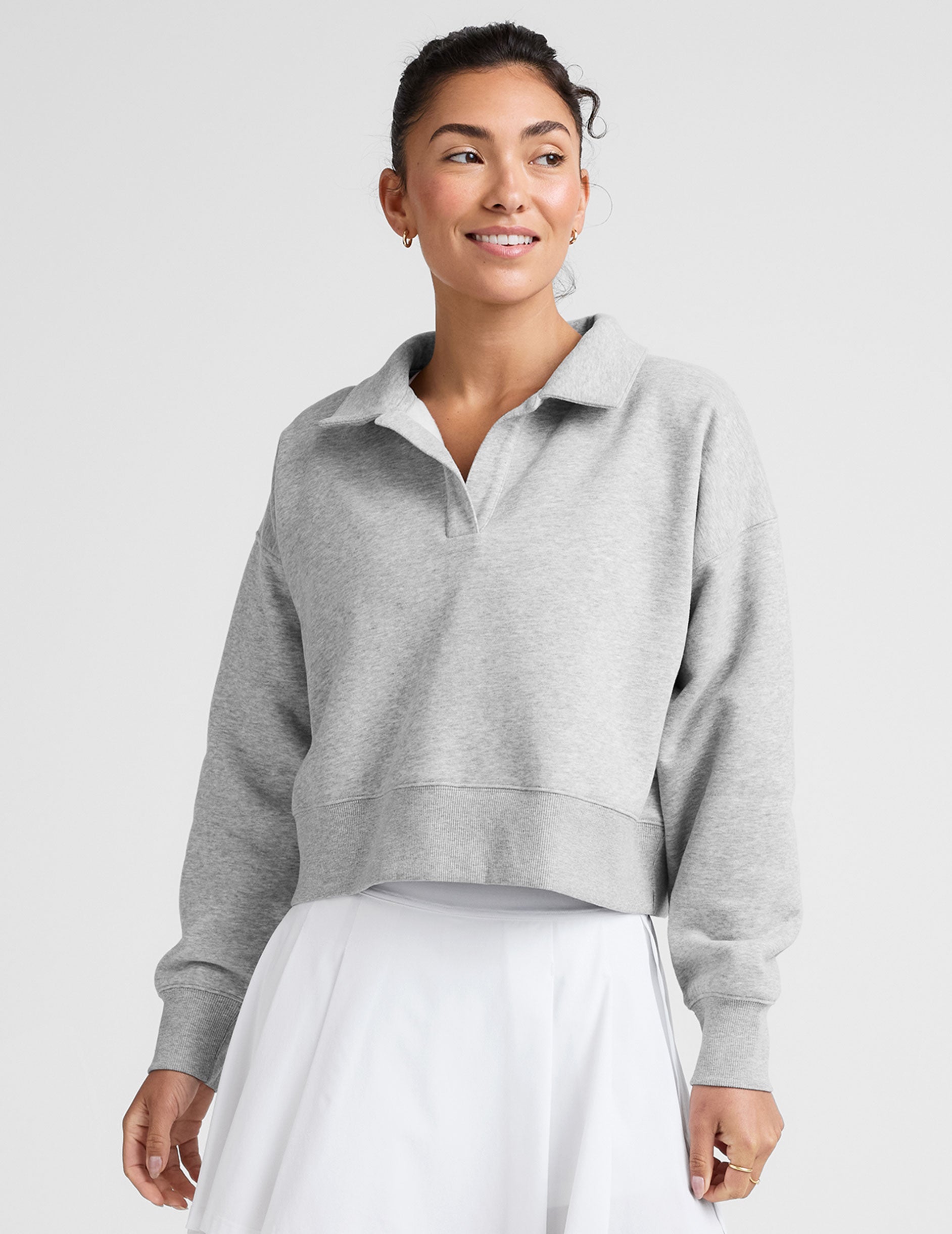 LuxeFleece Collared Sweatshirt - Image 2