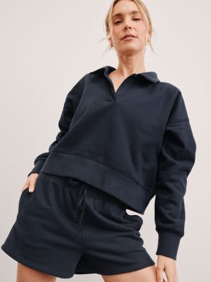 LuxeFleece Collared Sweatshirt