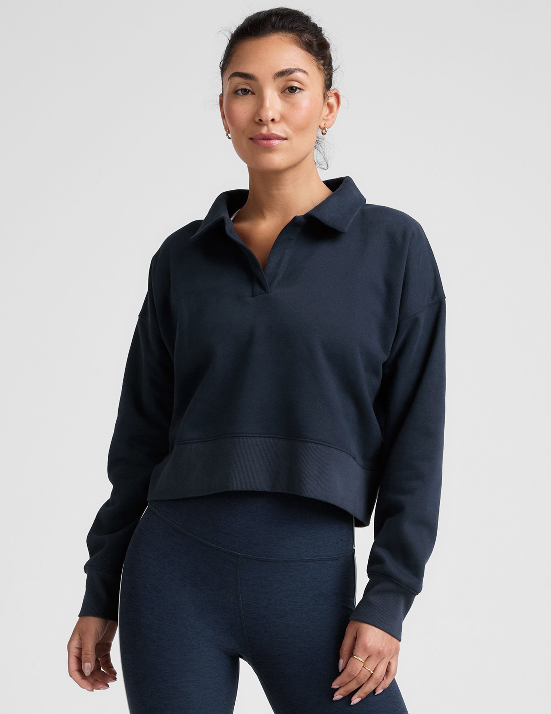 LuxeFleece Collared Sweatshirt - Image 3