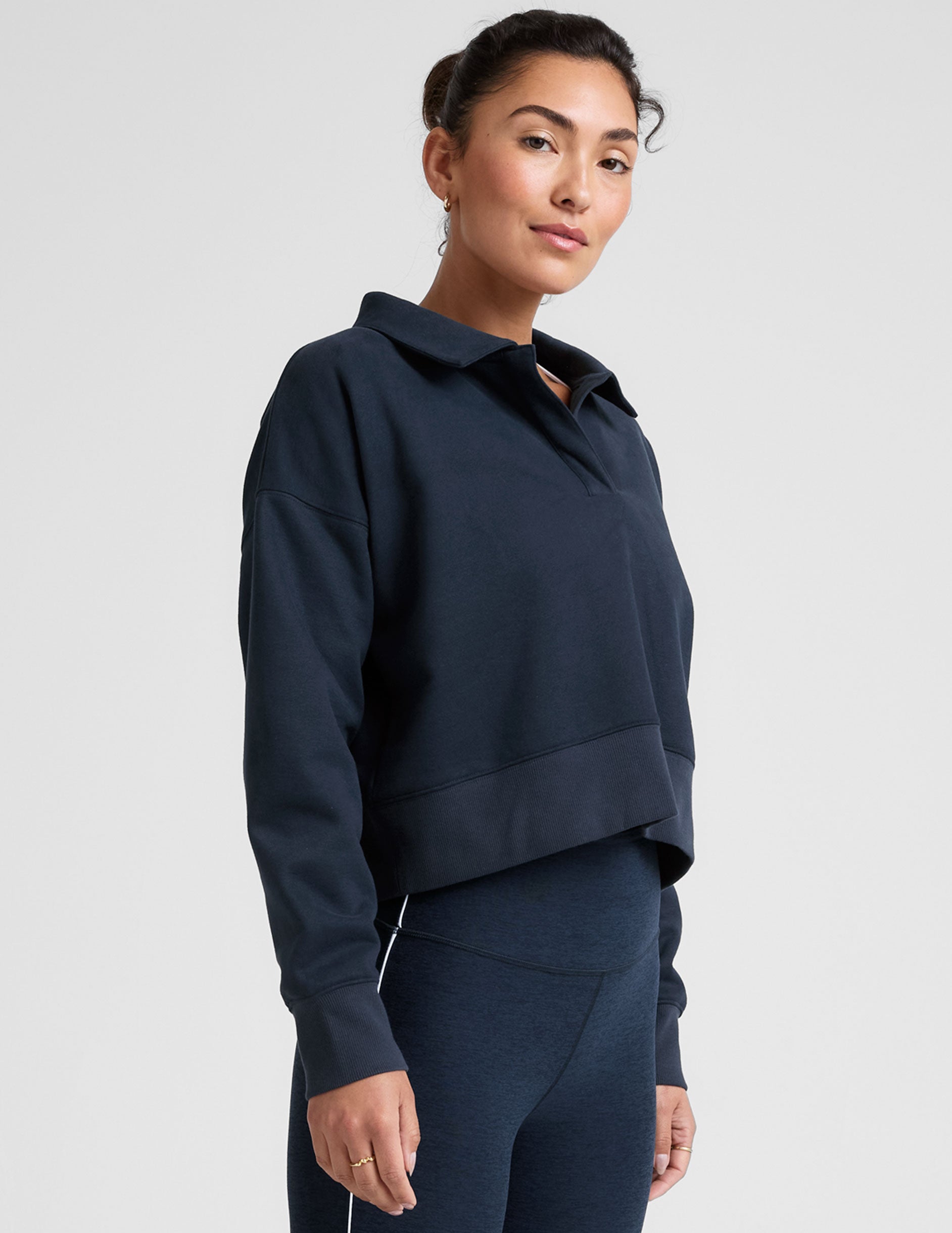 LuxeFleece Collared Sweatshirt - Image 4