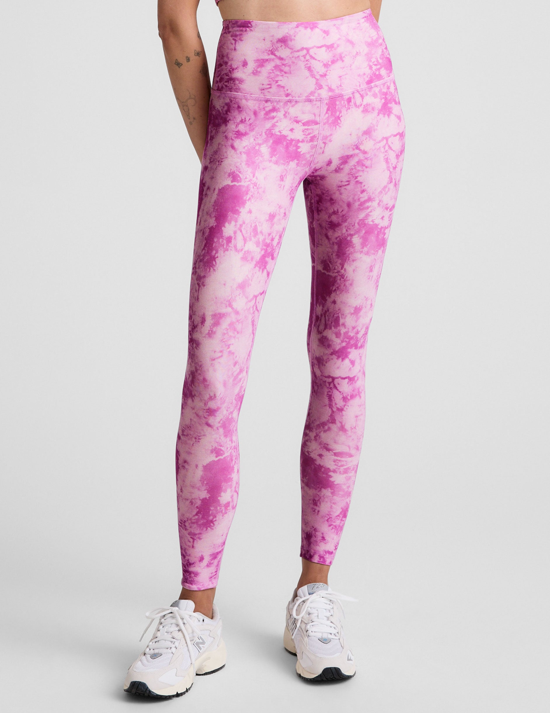 Sunset Violet Icedye SoftMark High Waisted Midi Legging - Image 3