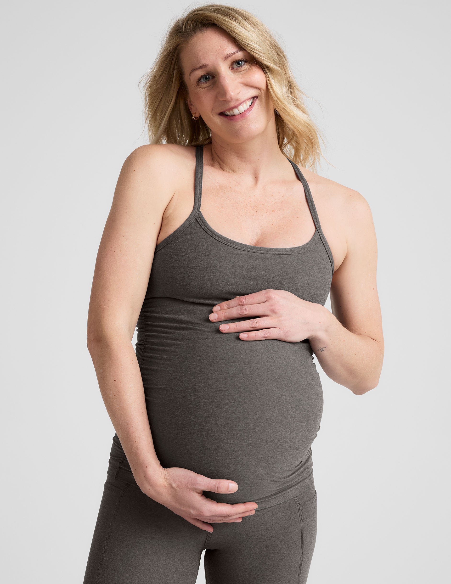 Spacedye Keep Your Cool Maternity Slim Racerback Tank - Image 2