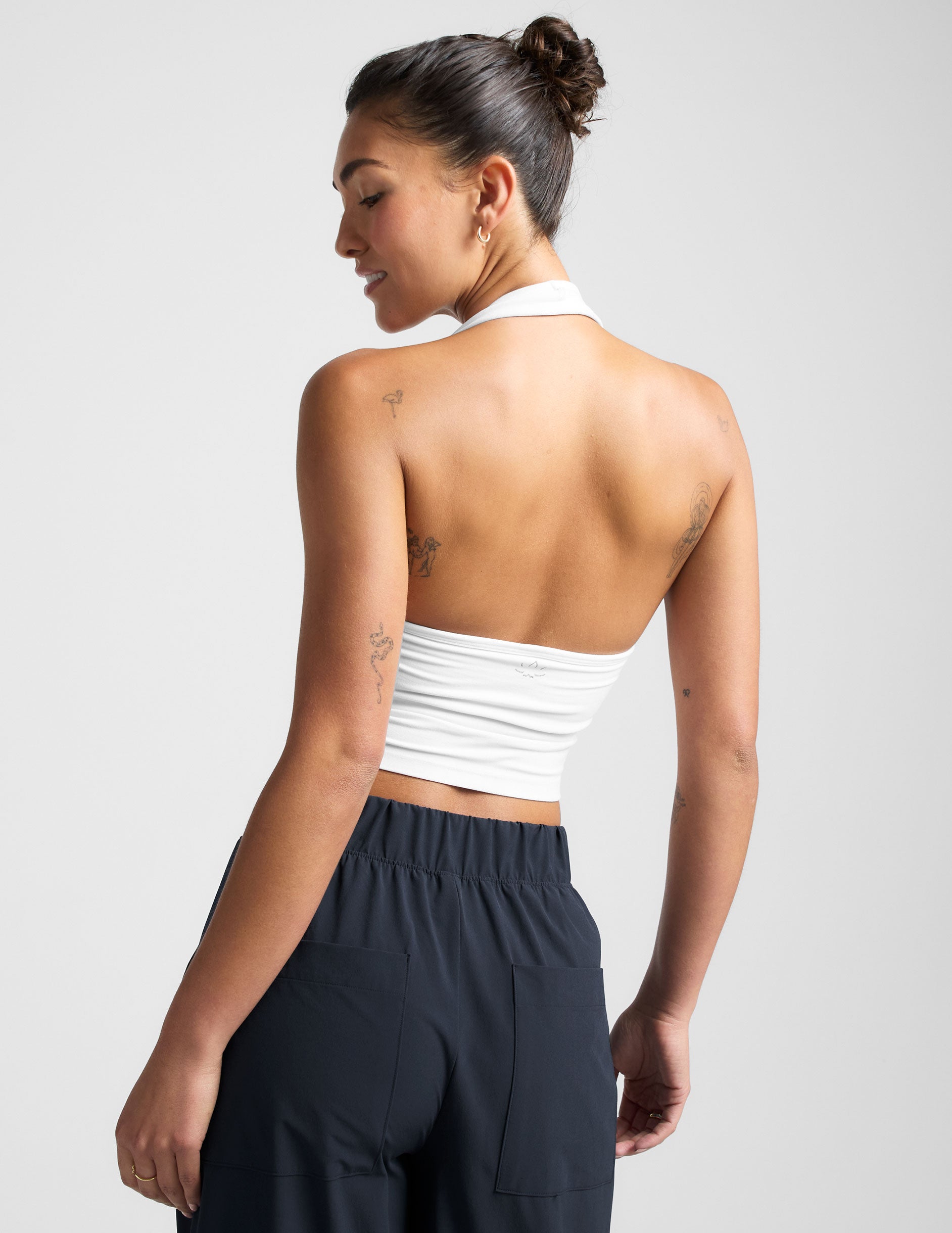 Spacedye Well Rounded Cropped Halter Tank - Image 3
