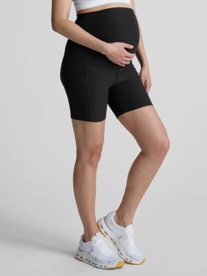 Spacedye Keep Pace 5 Maternity Pocket Biker Short