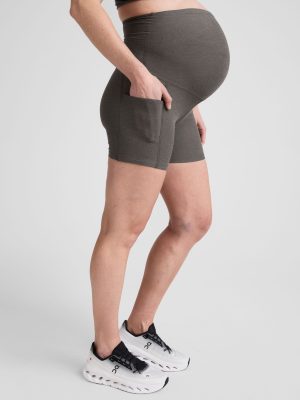 Spacedye Keep Pace 5 Maternity Pocket Biker Short