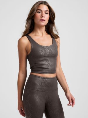 PowerShine Viper Print Cropped Tank